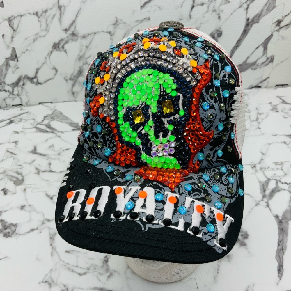 Men’s Royalty Skull Trucker Hat by Rebel Spirit